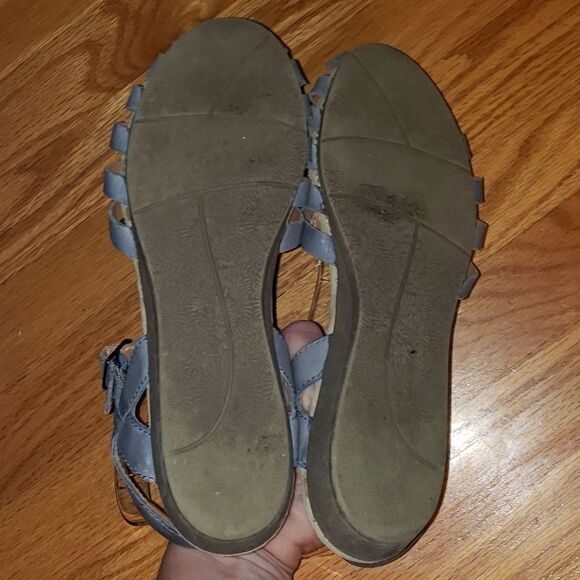 Clarks Gray / Blue leather sandals - Picture 5 of 6